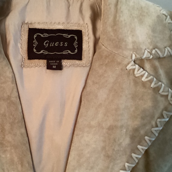 GUESS GENUINE SUEDE LEATHER WESTERN STYLE JACKET SIZE M - Picture 2 of 6